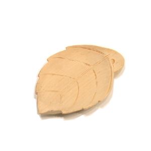 포크아트 원목 나뭇잎 찻잔 받힘 (대)