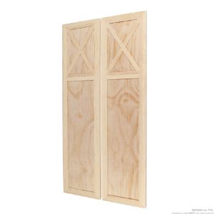 패널 크로스 문짝 18mm(1.좌측문)(소나무) (600*1300*0)(샌딩작업)(1개)