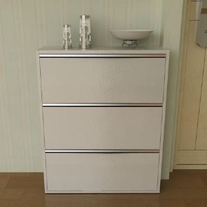 슬림 3단 신발장 깊이 230mm ZIPEL 화이트