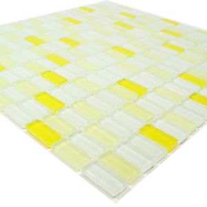 옐로우 믹스드 스퀘어 글라스