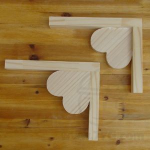 우드워커 원목까치발 2개 1조 하트 20x25cm