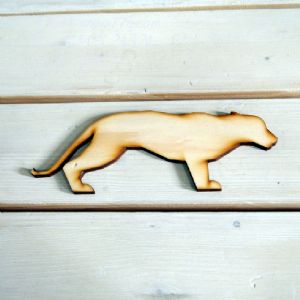 버닝아트 장식물 표범 W 162mm X H 65mm