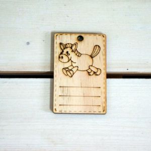 버닝아트 악세사리 네임텍 망아지 W50mmXH78mm