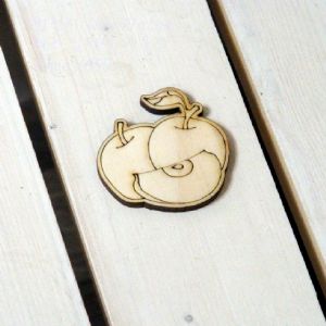 버닝아트 장식물 사과2 W50mmXH48mm