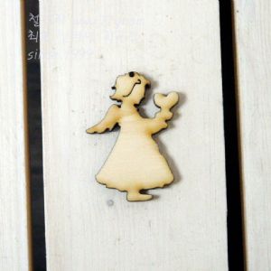 버닝아트 장식물 천사소녀5 W40XH52mm