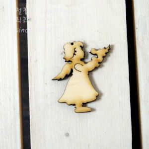 버닝아트 장식물 천사소녀8 W46XH52mm