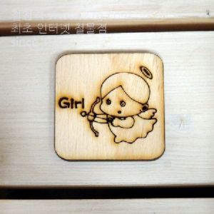 버닝아트 장식물 Girl Card 1 W52XH52mm