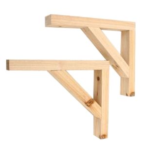 원목(삼나무) 까치발 원목 선반 깊이300 높이300mm(고리형)2개 세트(1.콘크리트(칼부럭))