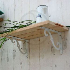 뮤지컬 화이트 원목 스틸선반 깊이250mm(15kg 내구성)(소나무) (600*200*250)(샌딩)(1개)