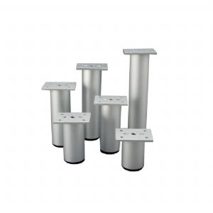 철천지 원형 가구다리 식탁다리 테이블 철제 쇼파다리 발통 실버 30cm