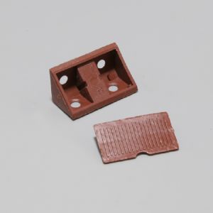 플라스틱 코너 꺽쇠 갈색 (대)