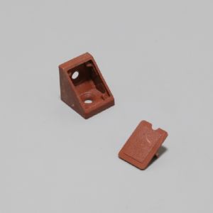 플라스틱 코너 꺽쇠 갈색 (소)