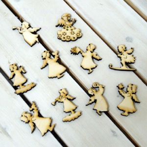 버닝아트 장식물 천사소녀