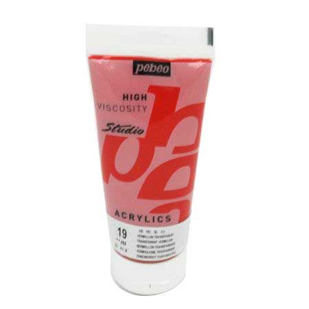 뻬베오 고점도 아크릴물감 (19) Transparent Vermilion 100ml 1