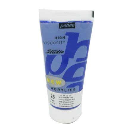 뻬베오 고점도 아크릴물감 (25) Light Ultramarine Blue 100ml 1