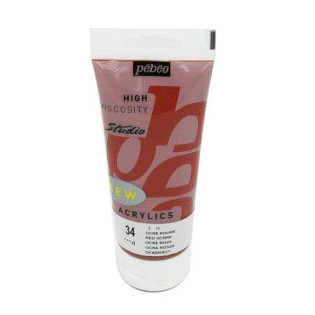 뻬베오 고점도 아크릴물감 (34) Red Oghre 100ml 1