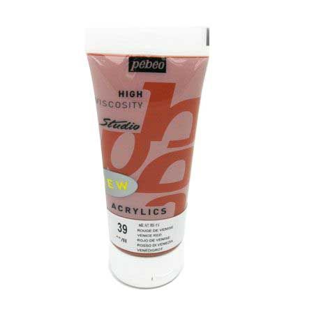 뻬베오 고점도 아크릴물감 (39) Venice Red 100ml 1