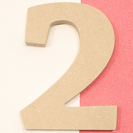 포크아트 (110x110mm) 넘버 이니셜(initial) 2 1