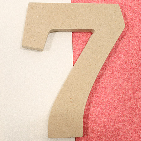 포크아트 (110x110mm) 넘버 이니셜(initial) 7 1