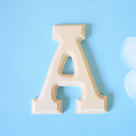 원목(150x150x14mm) 알파벳 이니셜(initial) 영문 대문자 A 1