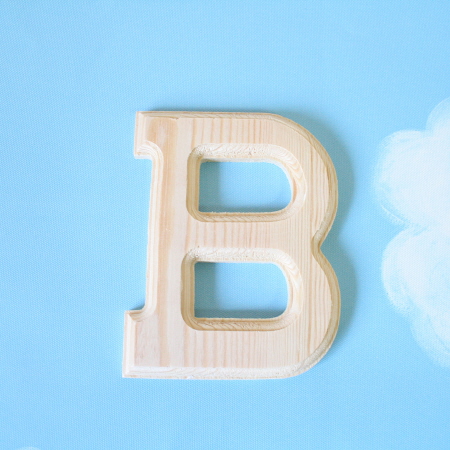 원목(150x150x14mm) 알파벳 이니셜(initial) 영문 대문자 B 1