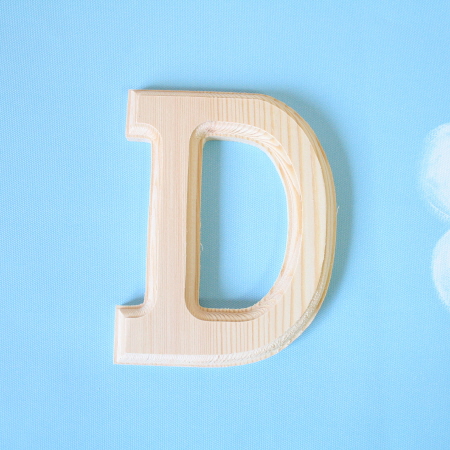 원목(150x150x14mm) 알파벳 이니셜(initial) 영문 대문자 D 1