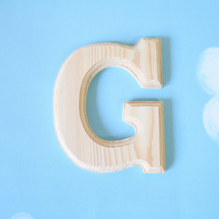 원목(150x150x14mm) 알파벳 이니셜(initial) 영문 대문자 G 1