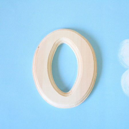 원목(150x150x14mm) 알파벳 이니셜(initial) 영문 대문자 O 1