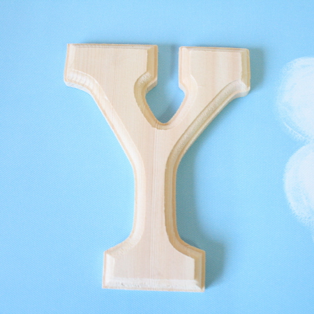 원목(150x150x14mm) 알파벳 이니셜(initial) 영문 대문자 Y 1