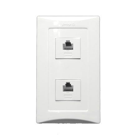 RJ-45 랜선용 매입 콘센트(8핀2구) 1