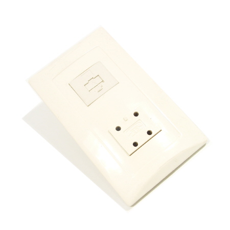 전화 랜선용 매입 콘센트(4핀+8핀) 1