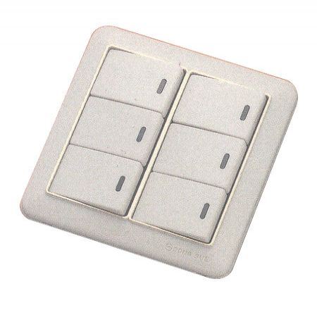 텀블러 백색 매입 스위치 2개용 6구 1