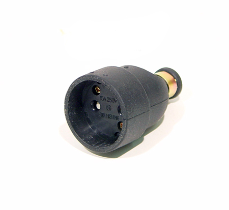 둥근형 (고무재질)코오드 코넥터 220V 15A 1