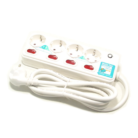 개별스위치 부착 멀티코드 4구 1.5m 1