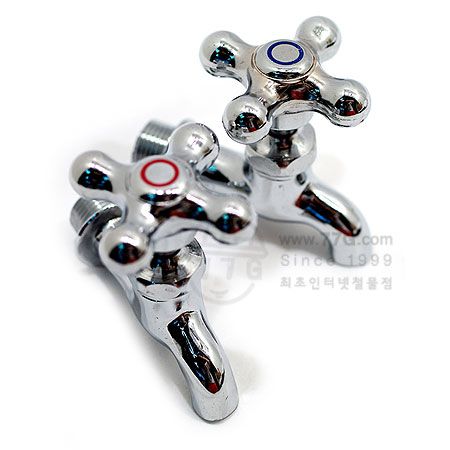 십자핸들 가로꼭지 15mm 온수용 1