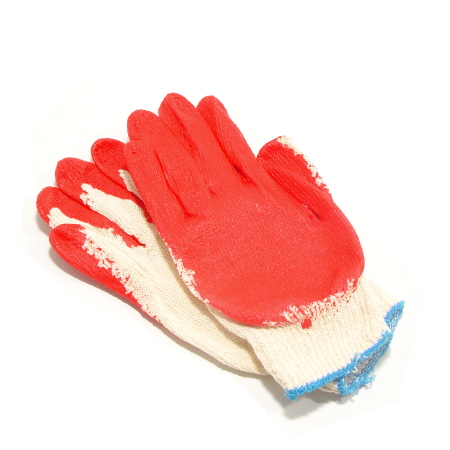 적색 반코팅장갑 1