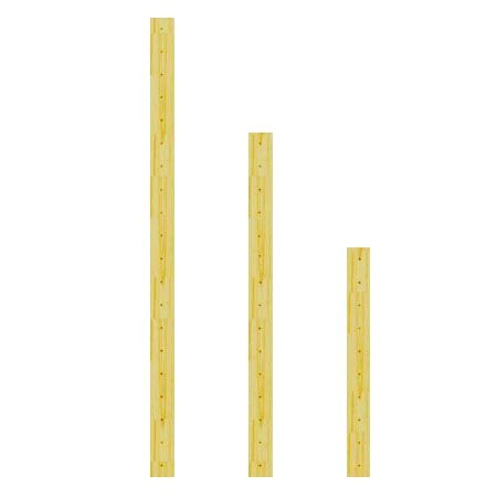 위티모던 기둥 폭 50mm(홀8mm 간격 64mm) 길이 600~1800mm 1