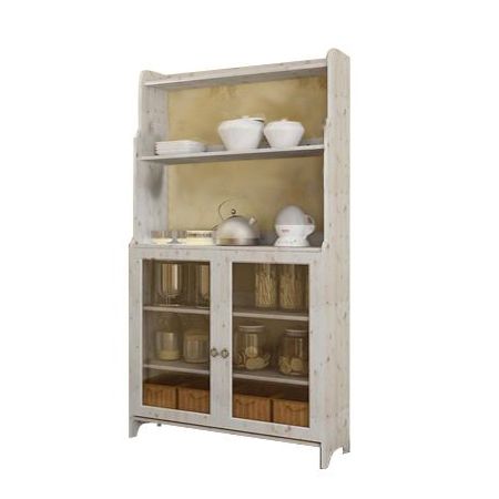 유로 원목 키큰 투명문 책장 1