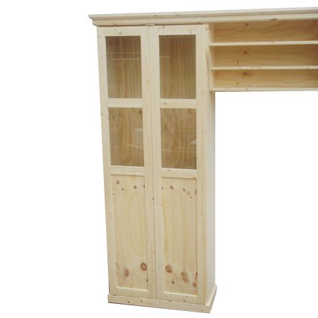 웨스턴 원목 키큰 유리문짝 좌,우세트(완성품) 1