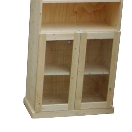 웨스턴 원목 중간 유리문 좌,우 세트(완성품) 1