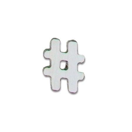 원목 이니셜(5mm) 음표# 1