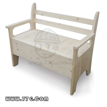 벤치형 간편조립 원목팔걸이수납의자 1