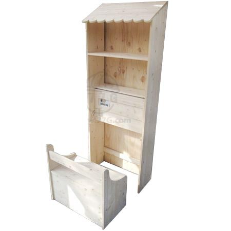 어닝베이직 원목 책상,책장 의자세트 1