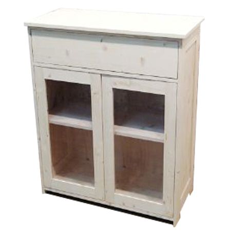 시즈닝 주방수납장 투명문짝