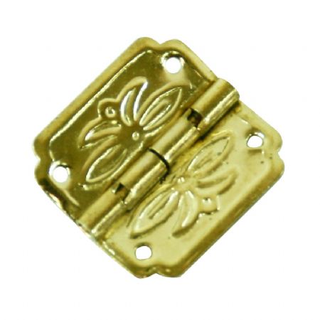 골드 꽃무늬 경첩 20X20mm 1