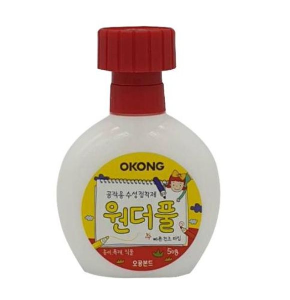 오공 원더풀 수성용 접착제 목공본드 50g 1