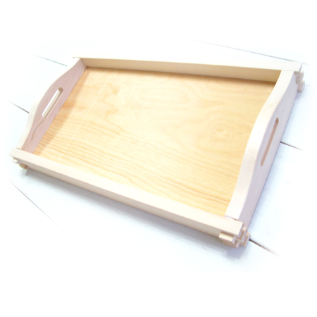 원목 쟁반 트레이 대 (짜임가공) 1