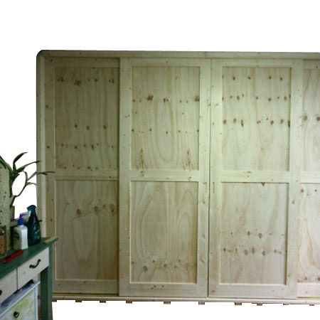 시즈닝 원목 미닫이문 (문틀폭 64mm, 2칸 나눔)