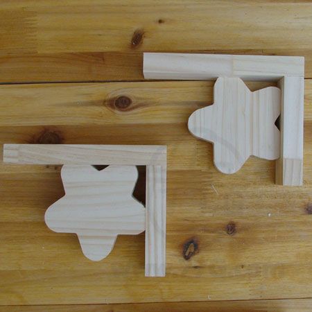 우드워커 원목까치발 2개 1조 · 스타 12×15cm 1