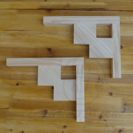 우드워커 원목까치발 2개 1조 · 몬드리안 20×25cm 1